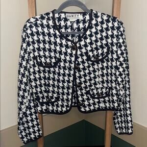 Vintage Vanity Classic Houndstooth Blazer Size Large